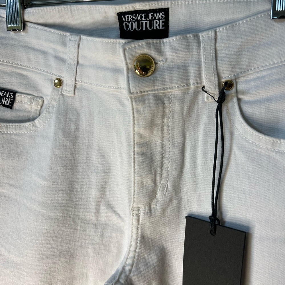 Versace Jeans Couture NWT retail 595 white skinny‎ size 28
